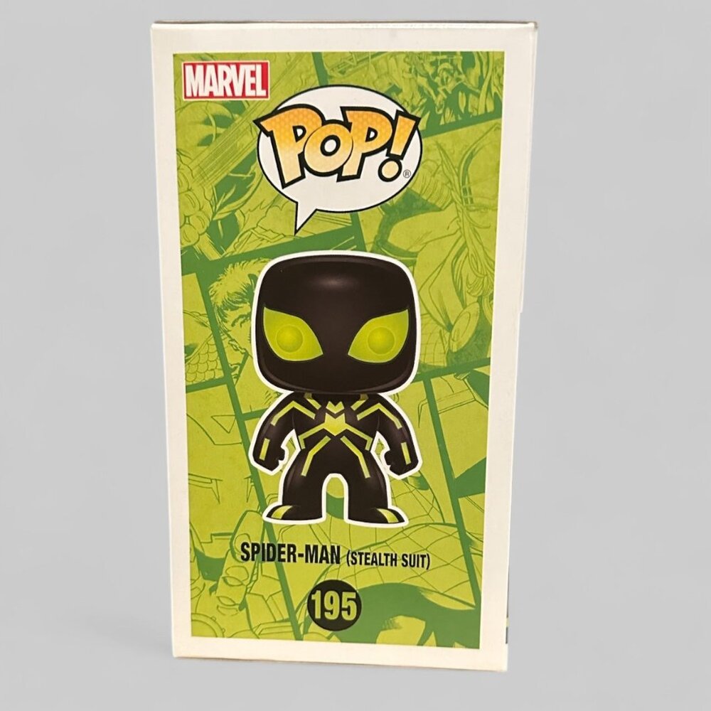 Funko POP! Marvel Spider-Man in Stealth Suit Exclusive Figure #195! - Picture 6 of 9